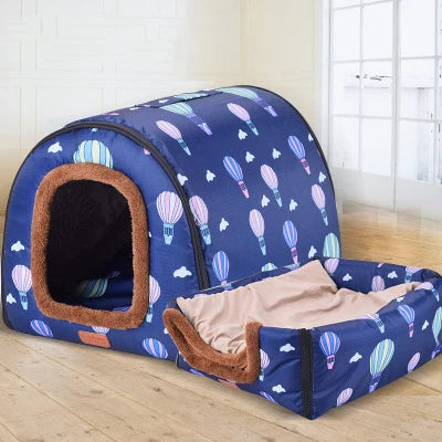Foldable Star Print Comfortable Pet Bed