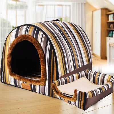 Foldable Star Print Comfortable Pet Bed