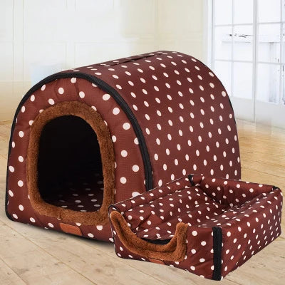 Foldable Star Print Comfortable Pet Bed