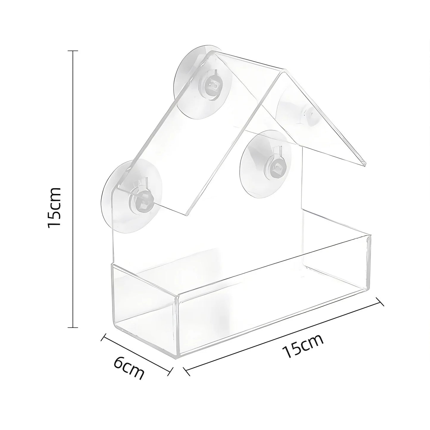 Clear Glass Window Bird Feeder