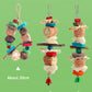 Natural Wooden Blocks Bird Chewing Toy