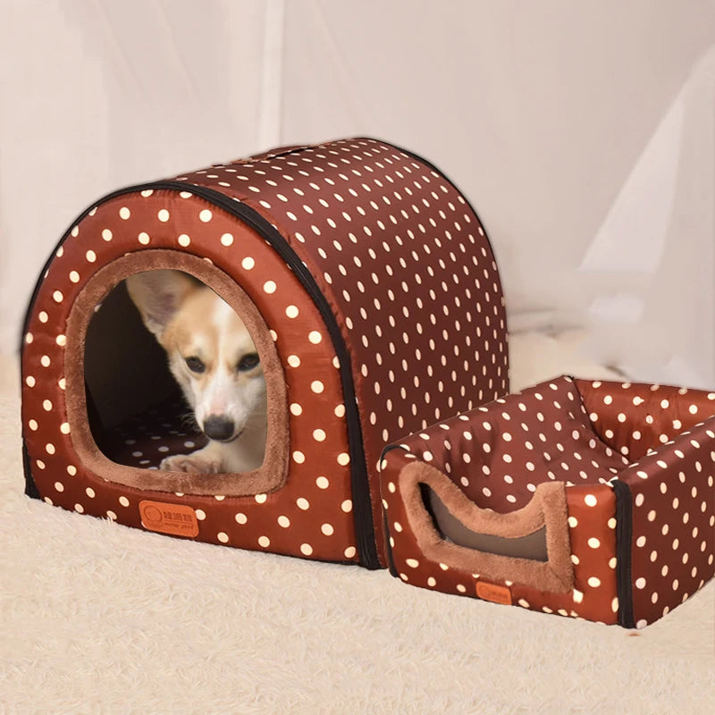 Foldable Star Print Comfortable Pet Bed