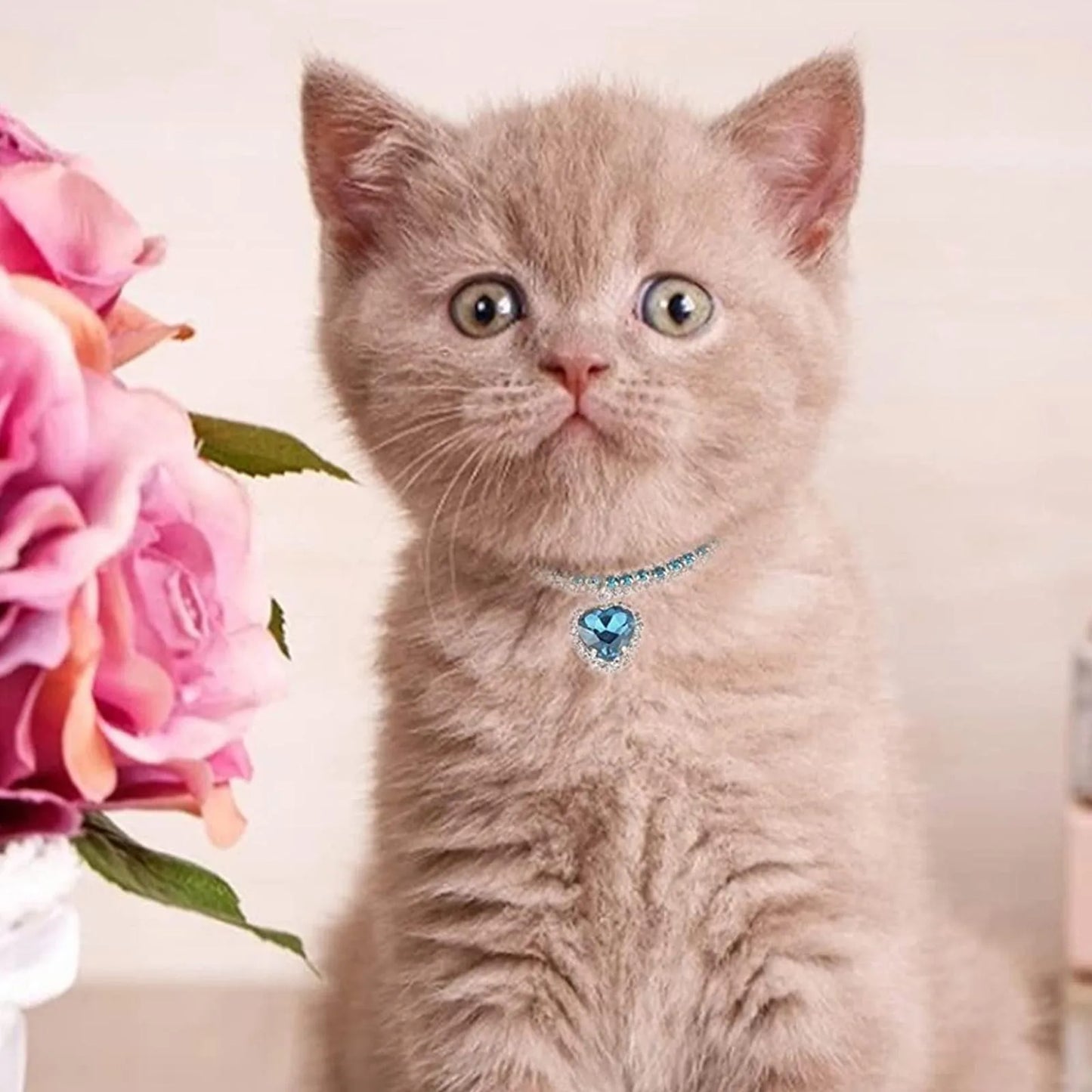 Crystal Pendant Pet Collar