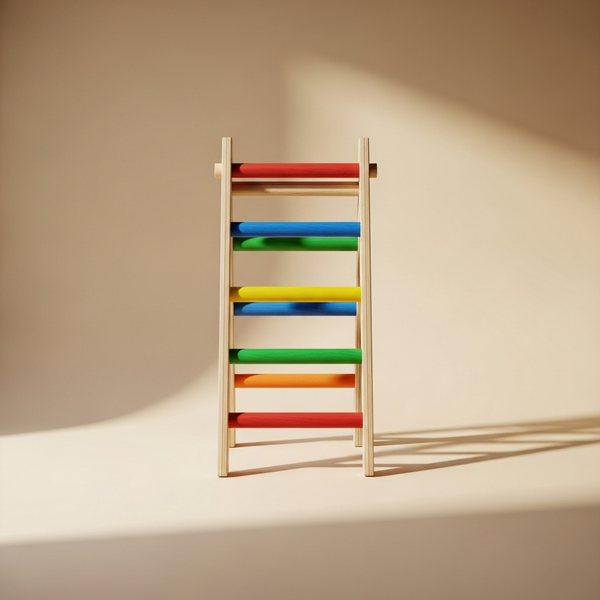The Colourful Wooden Climbing Ladder
